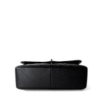 CHANEL Handbag Black Jumbo Caviar Quilted Classic Double Flap SHW - Redeluxe