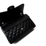CHANEL Handbag Black Jumbo Caviar Quilted Classic Double Flap SHW - Redeluxe