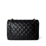 CHANEL Handbag Black Jumbo Caviar Quilted Classic Double Flap SHW - Redeluxe
