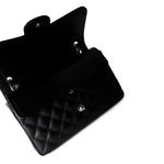 CHANEL Handbag Black Jumbo Caviar Quilted Classic Double Flap SHW - Redeluxe