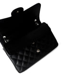 CHANEL Handbag Black Jumbo Caviar Quilted Classic Double Flap SHW - Redeluxe