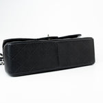 CHANEL Handbag Black Jumbo Caviar Quilted Classic Flap Silver Hardware - Redeluxe