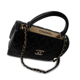 CHANEL Handbag Black / Lambskin 21S Black Lambskin Quilted Small Trendy CC Light Gold Hardware - Redeluxe