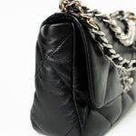 CHANEL Handbag Black Lambskin Quilted 19 Flap Small - Redeluxe