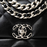 CHANEL Handbag Black Lambskin Quilted 19 Flap Small - Redeluxe
