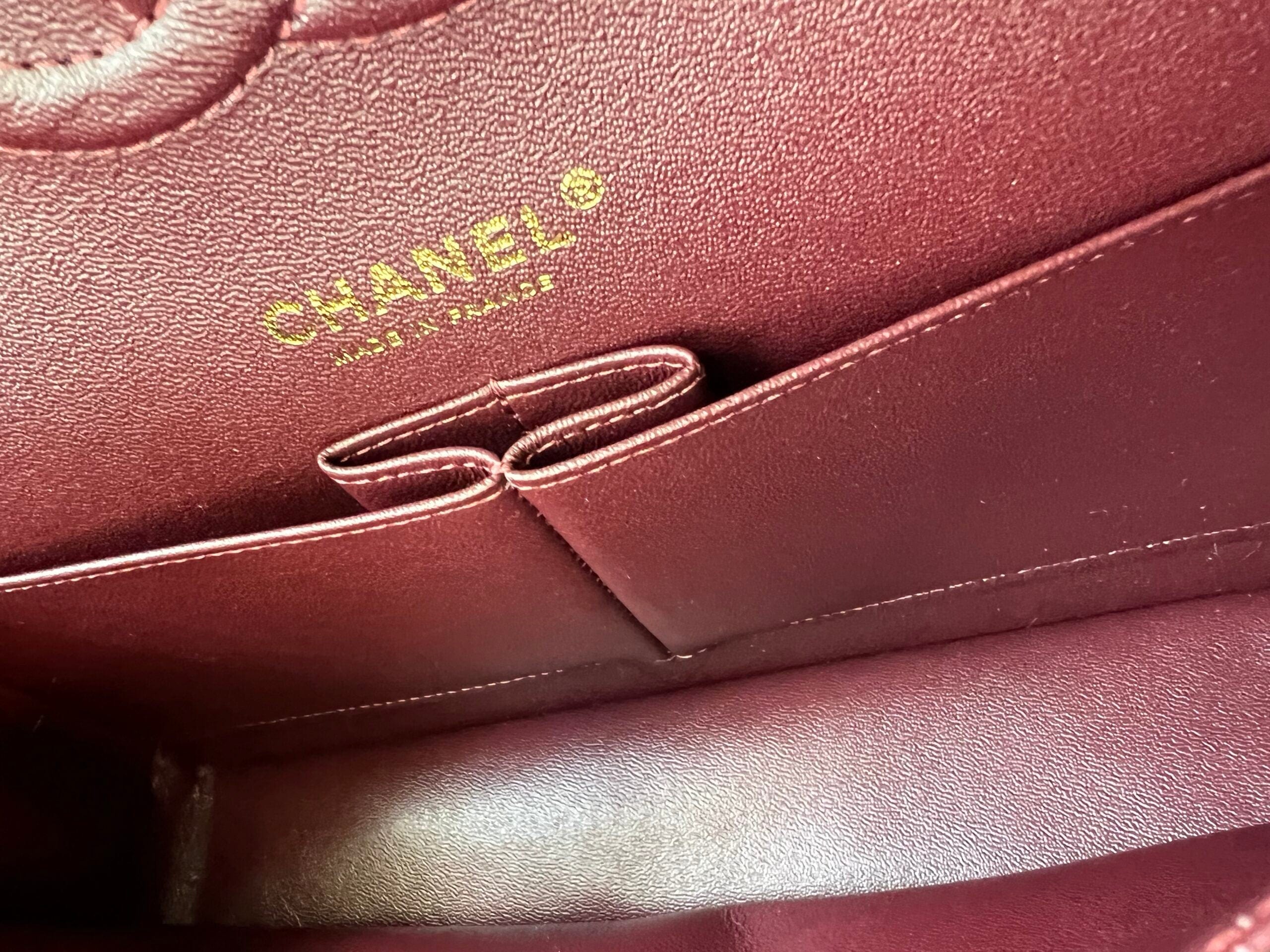 CHANEL Handbag Black Lambskin Quilted Classic Flap Medium GHW - Redeluxe