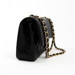 CHANEL Handbag Black Lambskin Quilted Classic Flap Medium GHW - Redeluxe