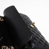 CHANEL Handbag Black Lambskin Quilted Classic Flap Medium GHW - Redeluxe