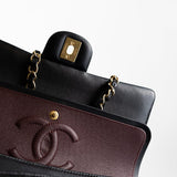 CHANEL Handbag Black Lambskin Quilted Classic Flap Medium GHW - Redeluxe