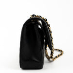 CHANEL Handbag Black Lambskin Quilted Classic Flap Medium GHW - Redeluxe