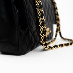 CHANEL Handbag Black Lambskin Quilted Classic Flap Medium GHW - Redeluxe