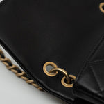 CHANEL Handbag Black Lambskin Quilted Entwined Single Flap Mini Aged Hardware - Redeluxe