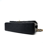 CHANEL Handbag Black Lambskin Quilted Medium Classic Flap Gold Hardware - Redeluxe