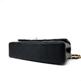 CHANEL Handbag Black Lambskin Quilted Medium Classic Flap Gold Hardware - Redeluxe