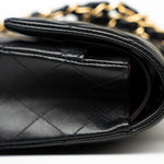 CHANEL Handbag Black Lambskin Quilted Medium Classic Flap Gold Hardware - Redeluxe