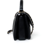 CHANEL Handbag Black Lambskin Quilted Trendy CC Small Light Gold Hardware - Redeluxe