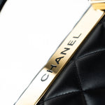 CHANEL Handbag Black Lambskin Quilted Trendy CC Small Light Gold Hardware - Redeluxe