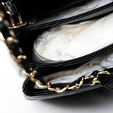 CHANEL Handbag Black Lambskin Quilted Trendy CC Small Light Gold Hardware - Redeluxe