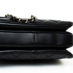 CHANEL Handbag Black Lambskin Quilted Trendy CC Small Light Gold Hardware - Redeluxe