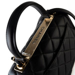 CHANEL Handbag Black Lambskin Quilted Trendy CC Small Light Gold Hardware - Redeluxe