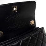 CHANEL Handbag Black Lambskin Quilted Trendy CC Small Light Gold Hardware - Redeluxe