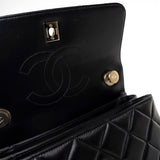 CHANEL Handbag Black Lambskin Quilted Trendy CC Small Light Gold Hardware - Redeluxe