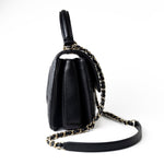 CHANEL Handbag Black Lambskin Quilted Trendy CC Small Light Gold Hardware - Redeluxe