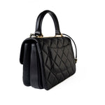 CHANEL Handbag Black Lambskin Quilted Trendy CC Small Light Gold Hardware - Redeluxe