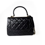 CHANEL Handbag Black Lambskin Quilted Trendy CC Small Light Gold Hardware - Redeluxe