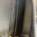 CHANEL Handbag Black Mini Rectangular Lambskin Chevron Light Gold Hardware - Redeluxe