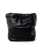 CHANEL Handbag Black Shiny Black Calfskin Quilted Mini 22 Bag Antique Gold Hardware - Redeluxe