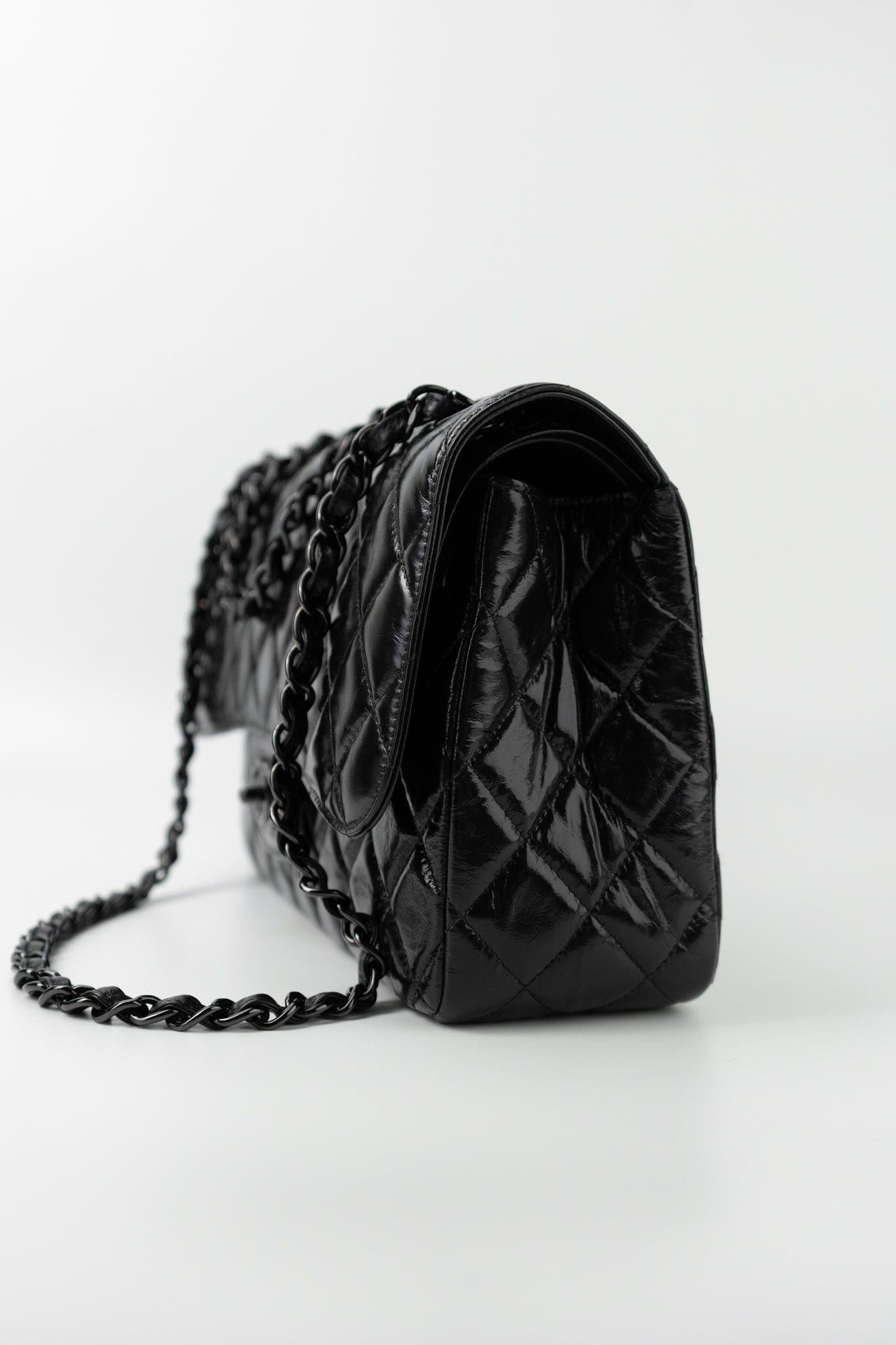 Buy Exclusive CHANEL So Black Shiny Crumpled Calfskin