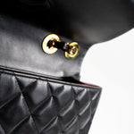 CHANEL Handbag Black Vintage Black Lambskin Quilted Jumbo XL Single Flap GHW - Redeluxe