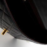 CHANEL Handbag Black Vintage Black Lambskin Quilted Jumbo XL Single Flap GHW - Redeluxe