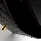 CHANEL Handbag Black Vintage Black Lambskin Quilted Jumbo XL Single Flap GHW - Redeluxe