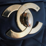 CHANEL Handbag Black Vintage Black Lambskin Quilted Jumbo XL Single Flap - Redeluxe