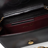 CHANEL Handbag Black Vintage Black Lambskin Quilted Mini Full Flap Gold Hardware - Redeluxe
