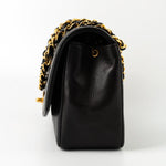 CHANEL Handbag Black Vintage Diana Flap Small Lambskin Quilted Single Flap GHW - Redeluxe