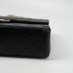 CHANEL Handbag Black Vintage Lambskin Quilted Classic Flap Medium GHW - Redeluxe