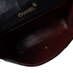 CHANEL Handbag Black Vintage Lambskin Quilted Half Moon Single Flap Small GHW - Redeluxe