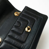 CHANEL Handbag Black Vintage Mini Black Border Flap Lambskin Shoulder Bag Gold Hardware - Redeluxe