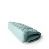 CHANEL Handbag Blue 19C Tiffany Blue Caviar Quilted Medium Classic Flap Light Gold Hardware - Redeluxe
