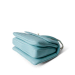 CHANEL Handbag Blue 19C Tiffany Blue Chevron Lambskin Trendy CC Flap Small Light Gold Hardware - Redeluxe