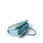 CHANEL Handbag Blue 19C Tiffany Blue Chevron Lambskin Trendy CC Flap Small Light Gold Hardware - Redeluxe