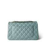 CHANEL Handbag Blue 20C Tiffany Blue Caviar Quilted Classic Flap Small Light Gold Hardware - Redeluxe