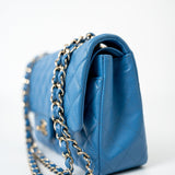 CHANEL Handbag Blue 20S Blue Caviar Quilted Classic Flap Medium Light Gold Hardware - Redeluxe