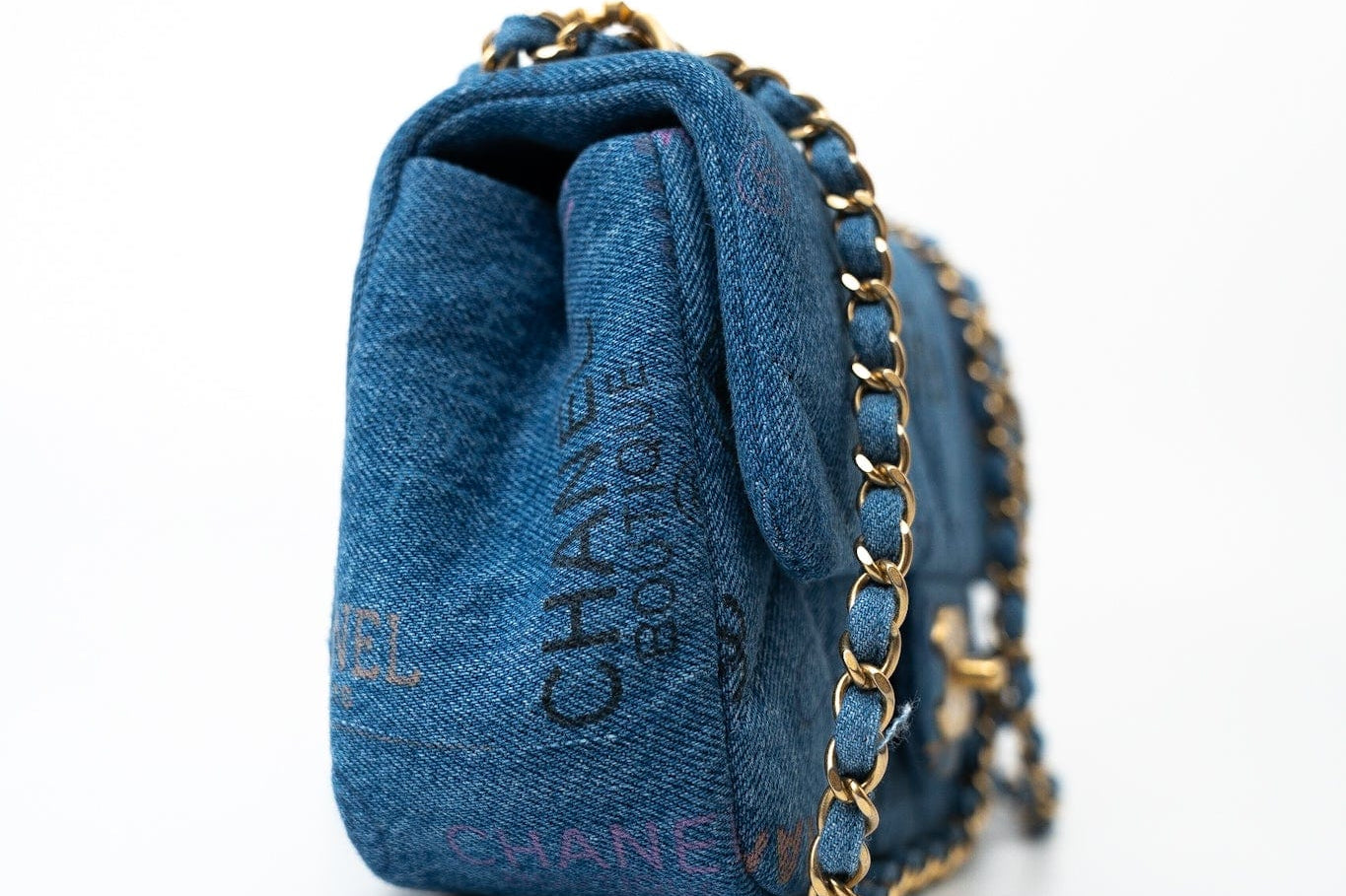 CHANEL Handbag Blue 22P Denim Quilted Single Flap Small AGHW - Redeluxe