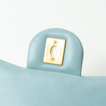CHANEL Handbag Blue 22P Light Blue Mini Square Enamel Lambskin pending CC  AGHW - Redeluxe
