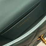 CHANEL Handbag Blue 22P Light Blue Mini Square Enamel Lambskin pending CC  AGHW - Redeluxe