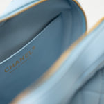 CHANEL Handbag Blue 22S CC In Love Blue Lambskin Quilted Large Heart Bag Light Gold Hardware - Redeluxe
